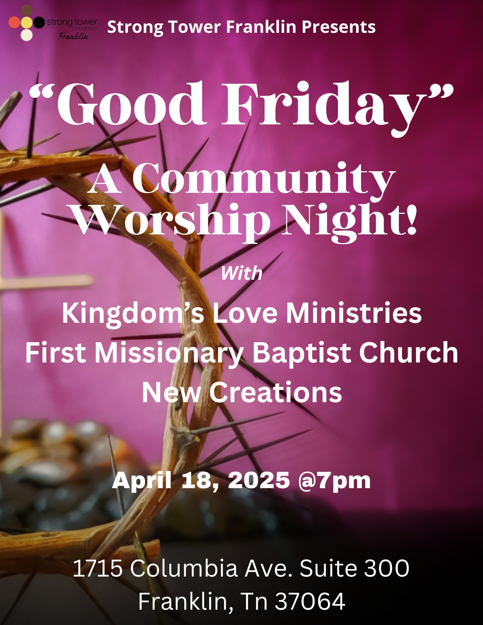 4 Minimalist Pink Good Friday (Flyer)